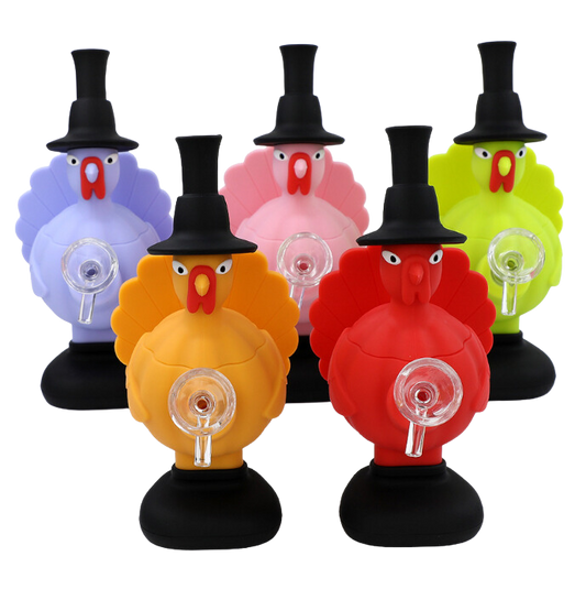 7'' Silicone Turkey Water Pipe Mini Bong