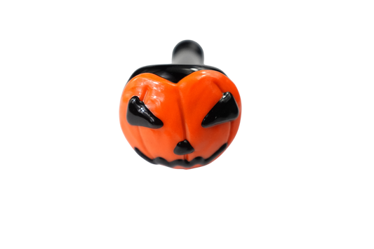 5'' Halloween Pumpkin Face Jack O'Lantern Glass Spoon Glass Hand Pipe