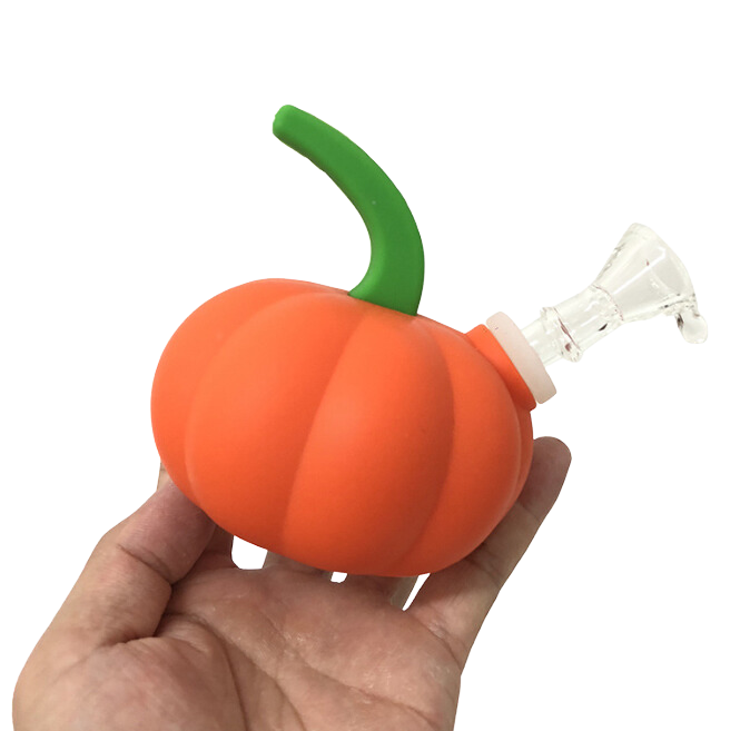 Silicone Halloween Pumpkin Jack-o'-lantern Hand Pipe