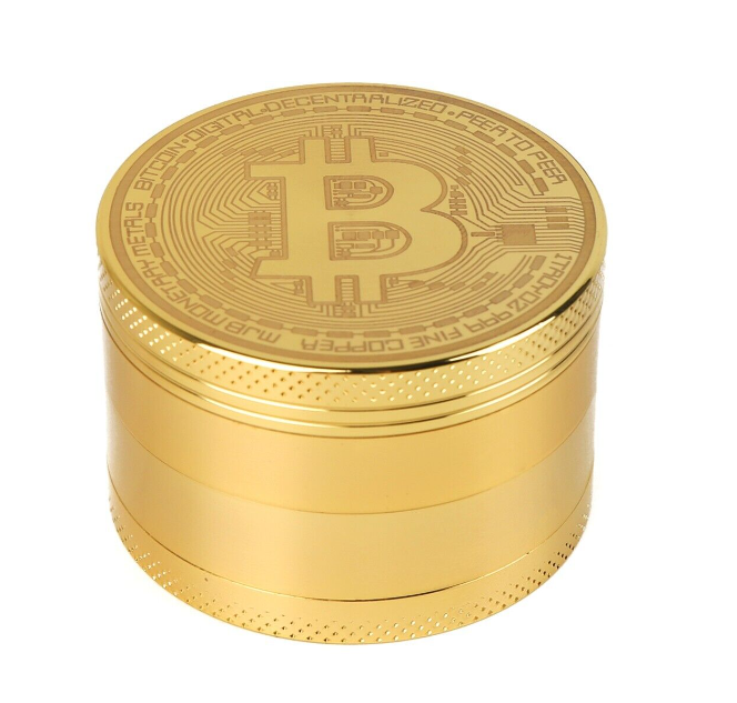 2.5 Inches 4 Piece Bitcoin Metal Grinder