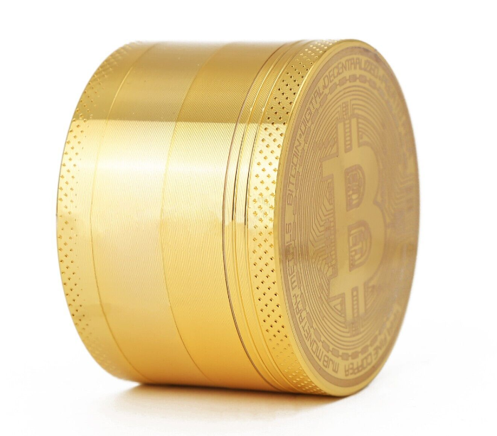 2.5 Inches 4 Piece Bitcoin Metal Grinder