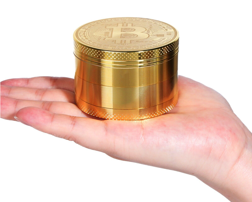 2.5 Inches 4 Piece Bitcoin Metal Grinder