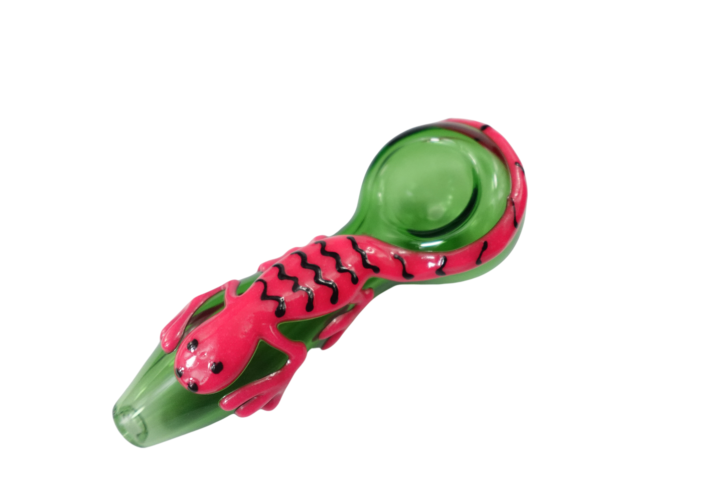 5'' Pink Lizard Glass Spoon Hand Pipe