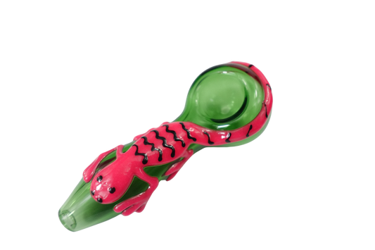 5'' Pink Lizard Glass Spoon Hand Pipe