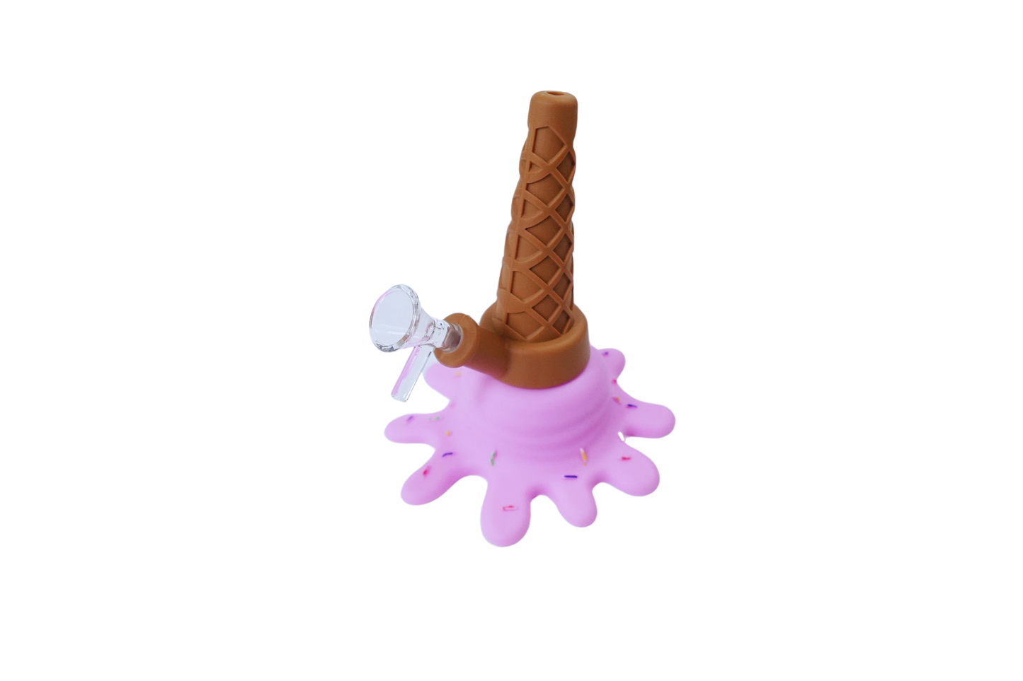 5.5'' Silicone Splat Ice Cream Water Pipe Hand Pipe Mini Bong Bubbler