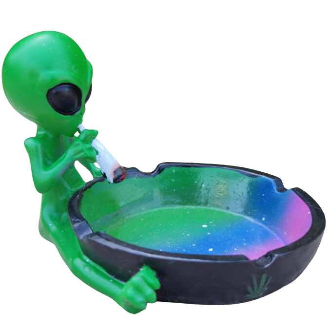 Ceramic Smoking Alien Ashtray Ash Catcher