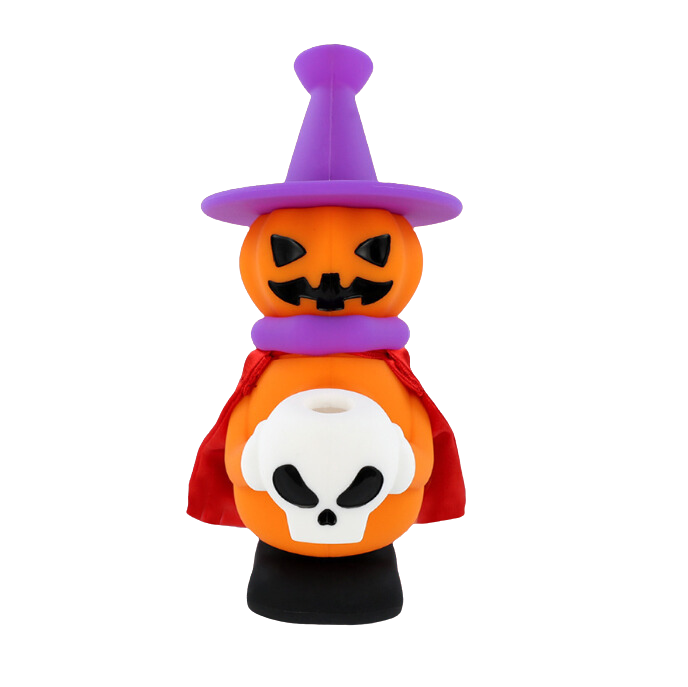 7'' Silicone Halloween Jack O'Lantern Witch Water Pipe Mini Bong