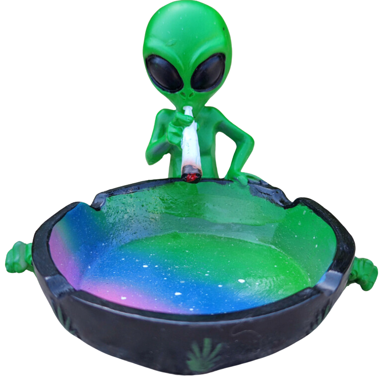 Ceramic Smoking Alien Ashtray Ash Catcher