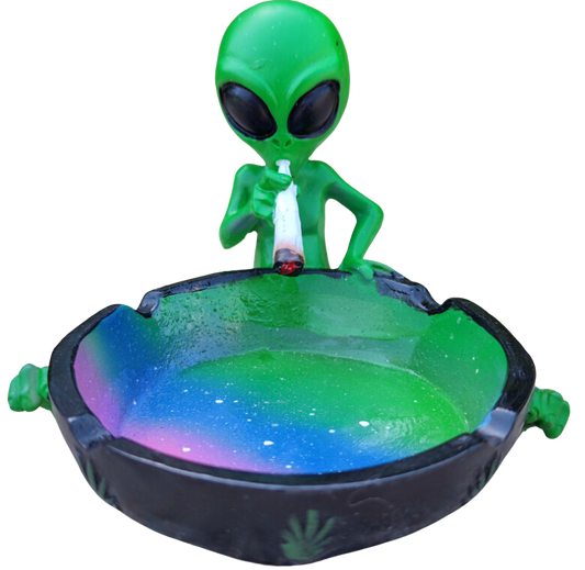 Ceramic Smoking Alien Ashtray Ash Catcher