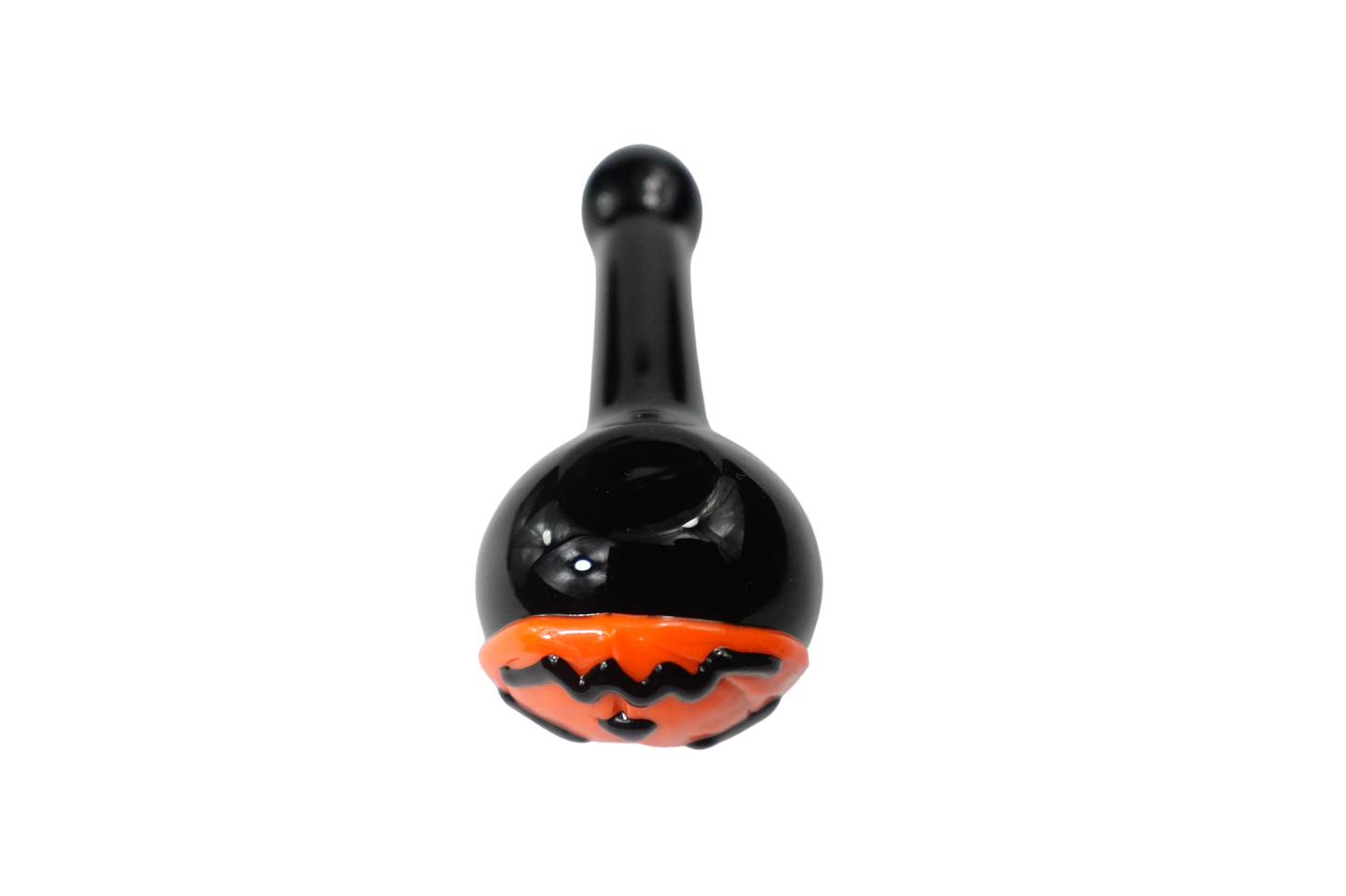 5'' Halloween Pumpkin Face Jack O'Lantern Glass Spoon Glass Hand Pipe